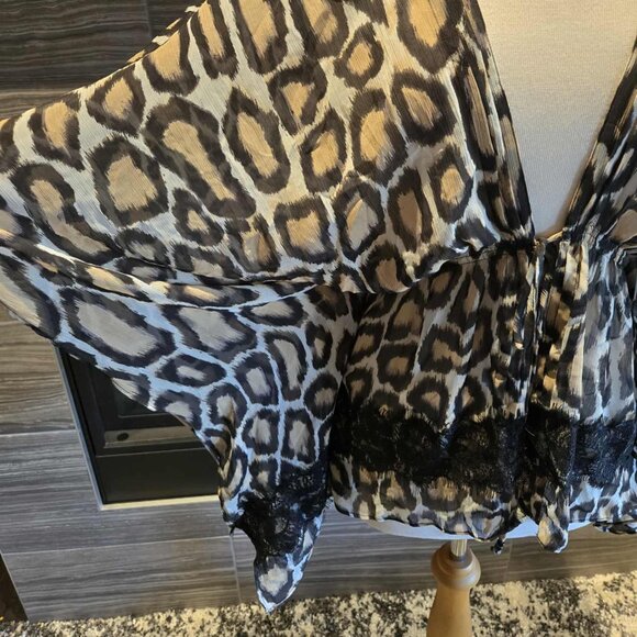 Rampage Sheer Animal Print Kimono Top – Size XL – NWT - Picture 2 of 5